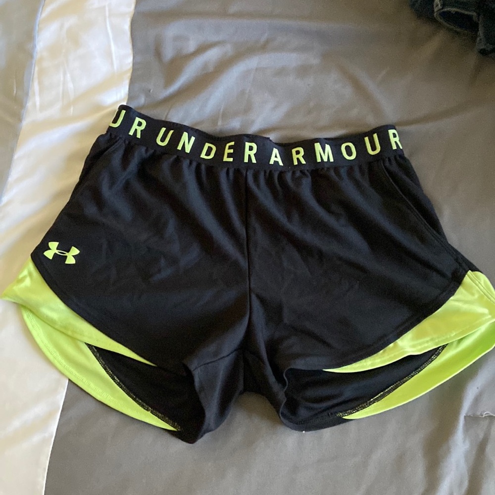 Under Armour Green and Black HeatGear Shorts